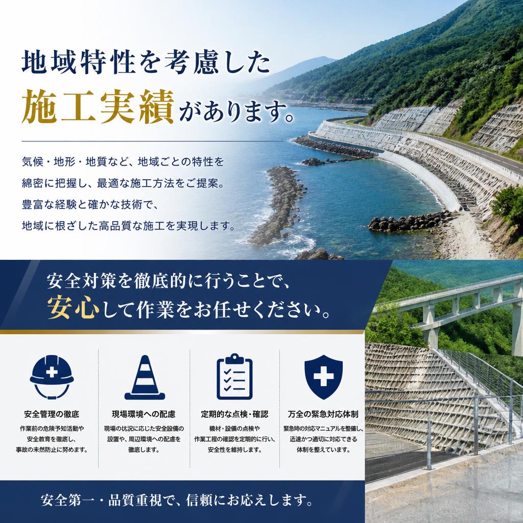 豊富な施工実績と安全管理